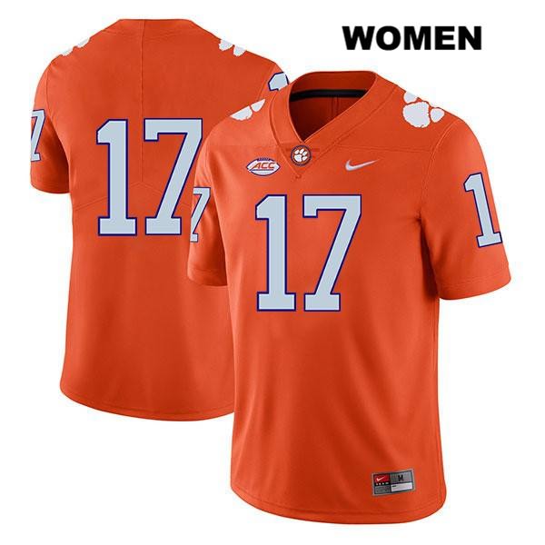 Women's Clemson Tigers #17 Cornell Powell Stitched Orange Legend Authentic Nike No Name NCAA College Football Jersey KQN0246WS